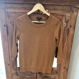 J Crew 3/4 length brown sweater